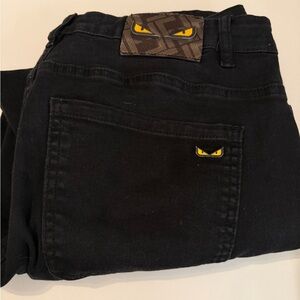 Men’s black jeans with Yellow details